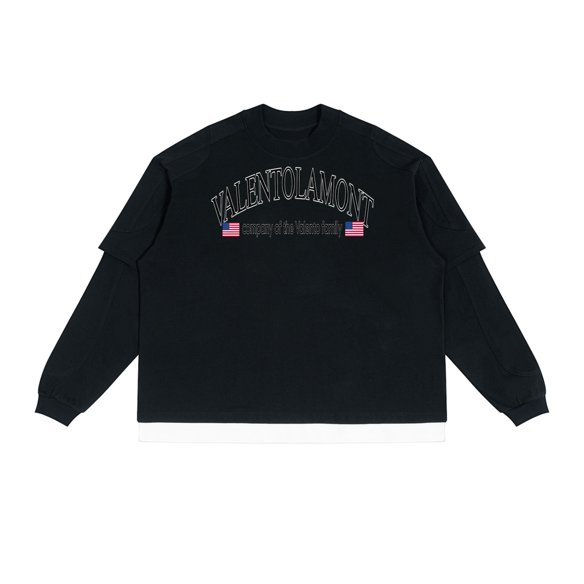 V Paneled Layer Color Block T-Shirt