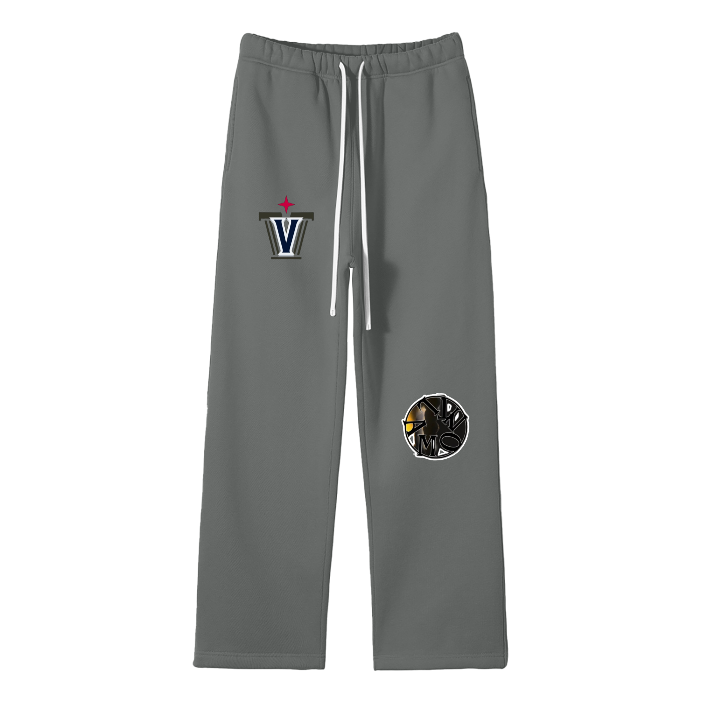 Unisex Solid Color Fleece Straight Leg Pants