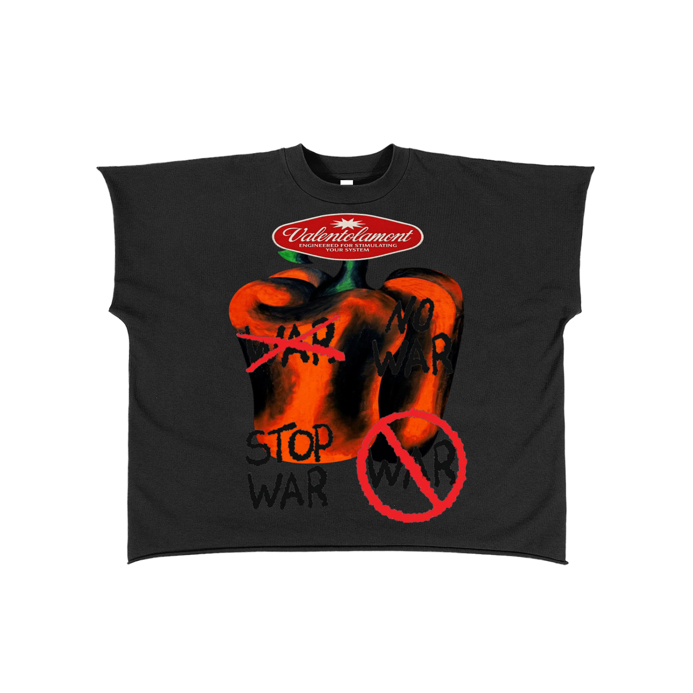 Raw Edge Boxy Non-Shrink T-Shirt