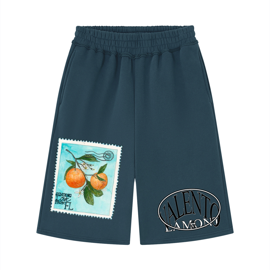 Unisex Raw Edge Fleece Shorts