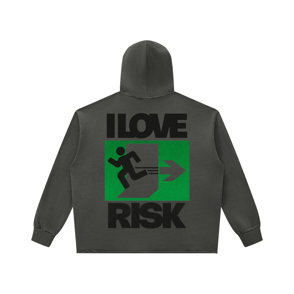 Unisex Vintage Wash Raw Edge Hoodie