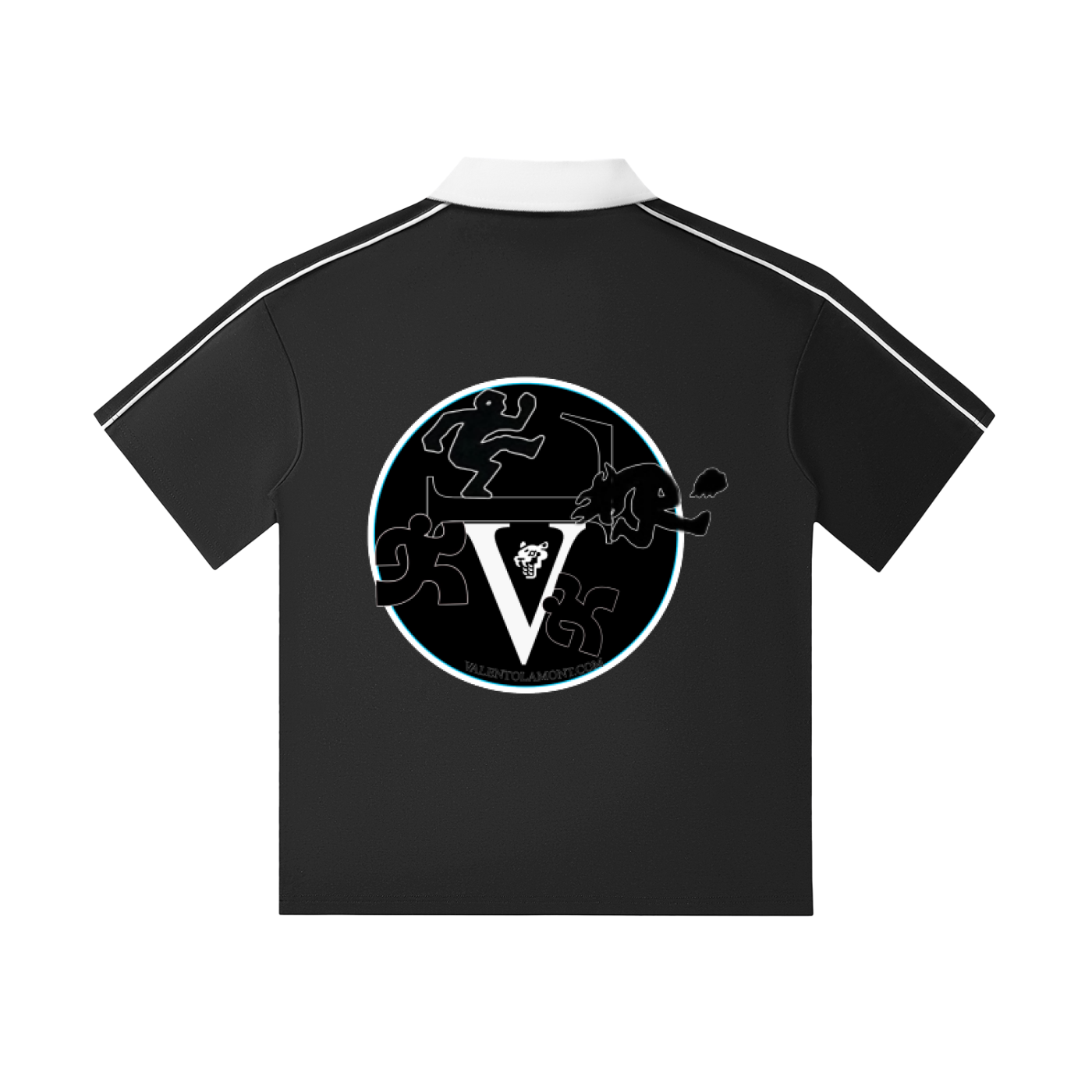 Contrast Collar Short-Sleeve Polo Shirt