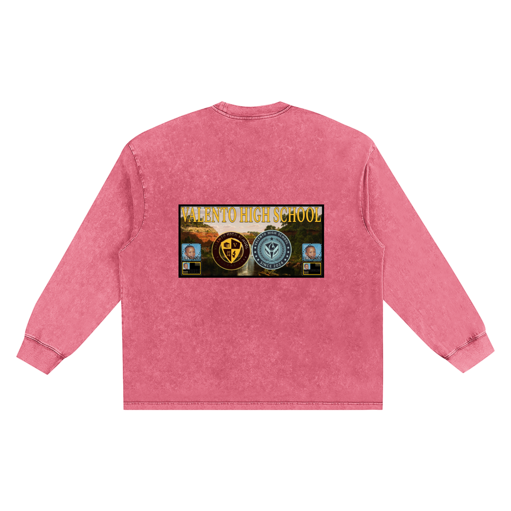 Snow Washed Oversize Long Sleeve T-shirt