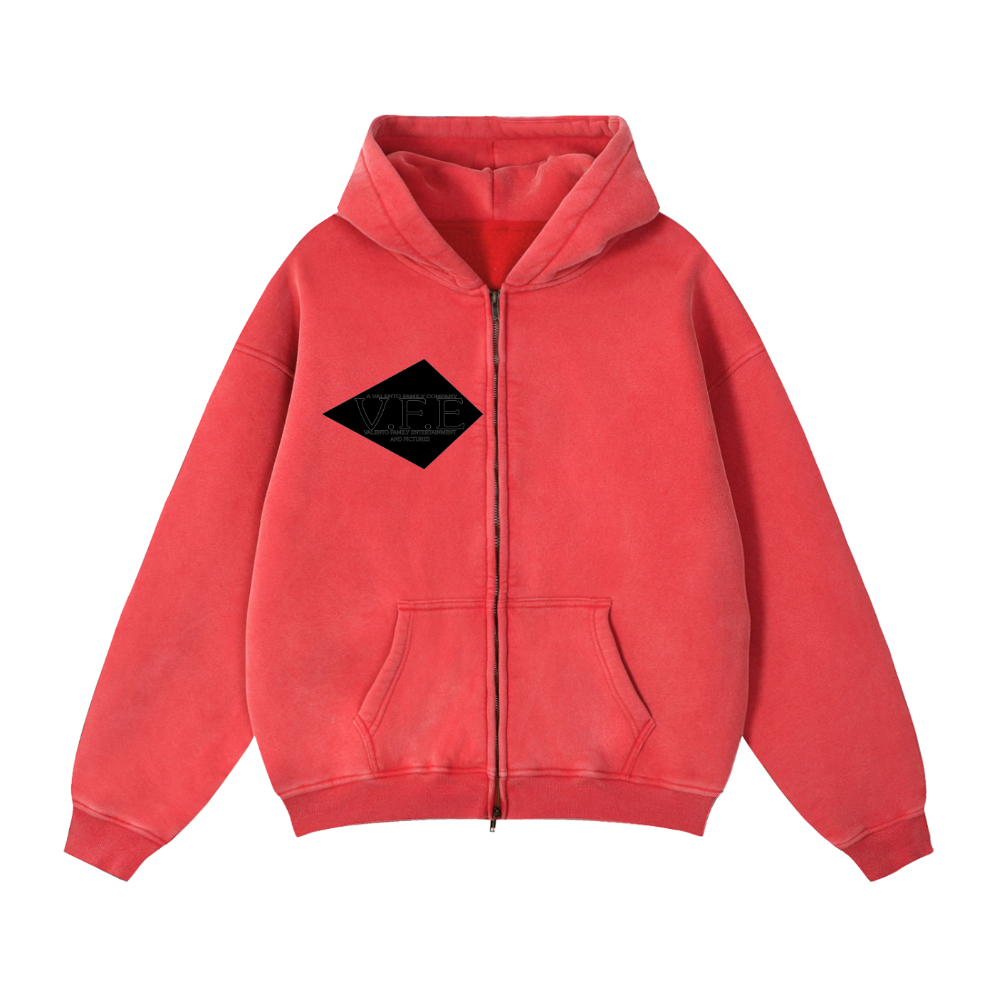 Zip-Through Boxy Fleece Hoodie