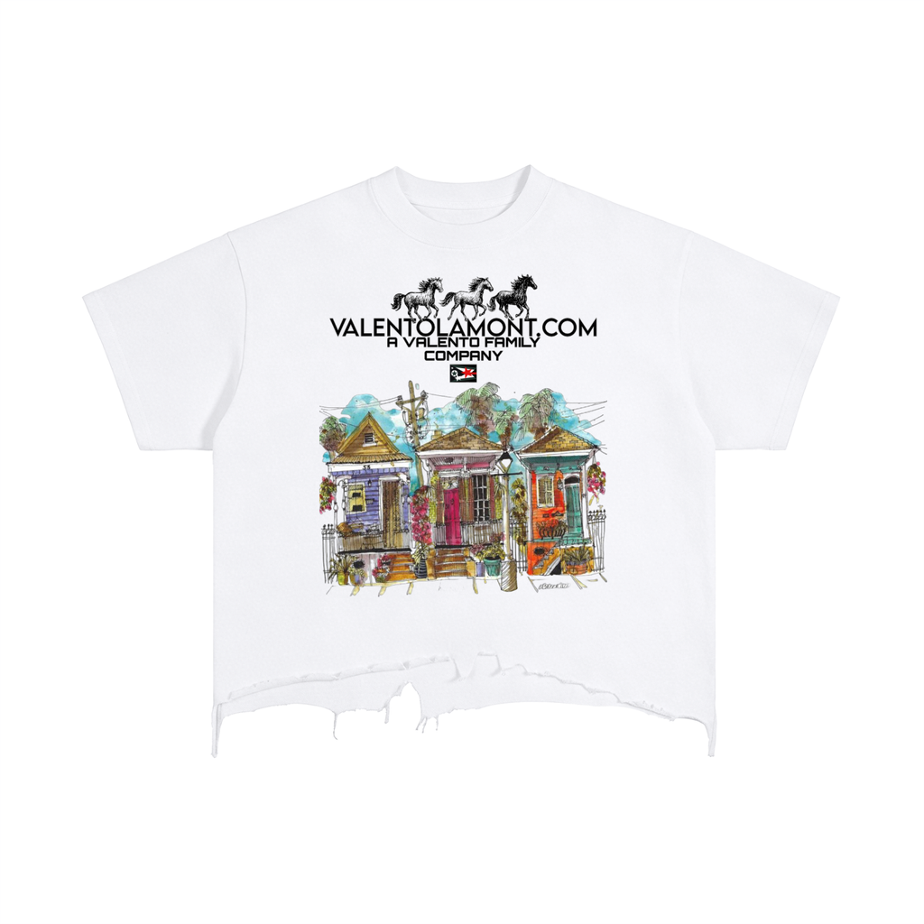 Vintage Wash Boxy Distressed Hem T-Shirt