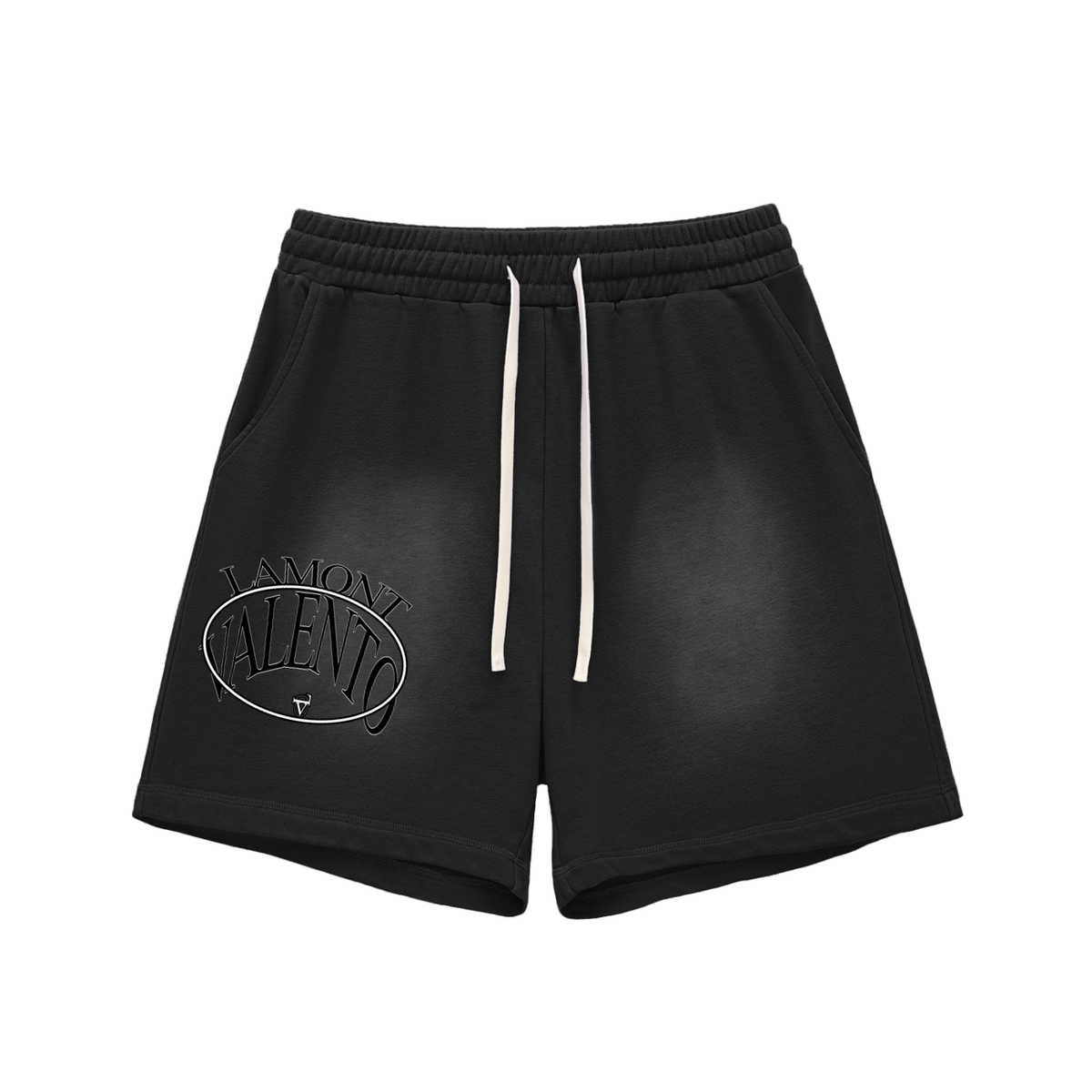 Sun Fade Raw Edge Cotton Shorts