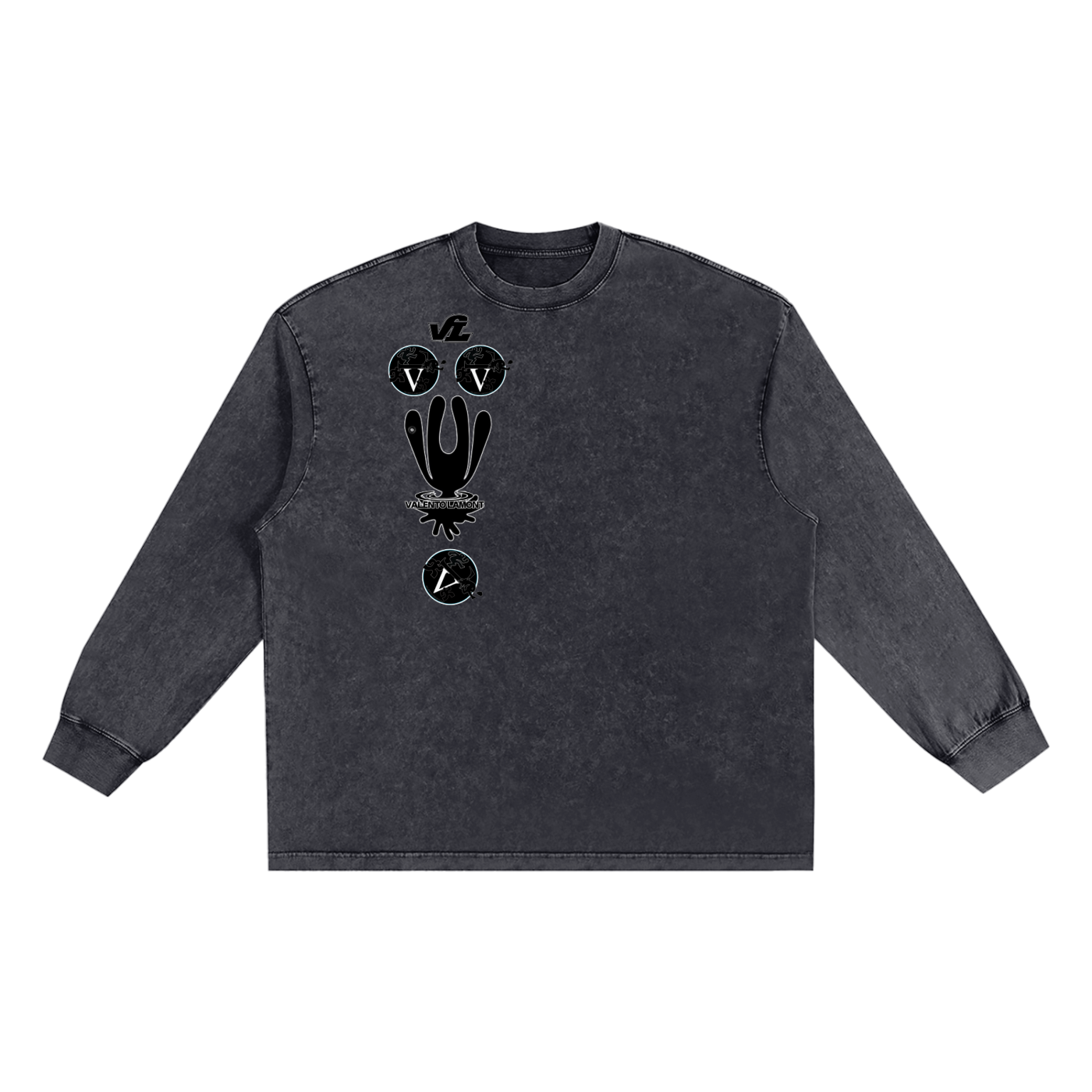 Snow Washed Oversize Long Sleeve T-shirt
