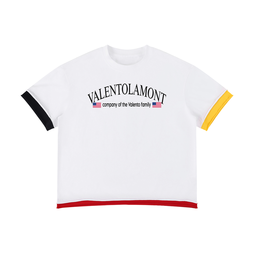 Unisex Boxy Color Block T-Shirt