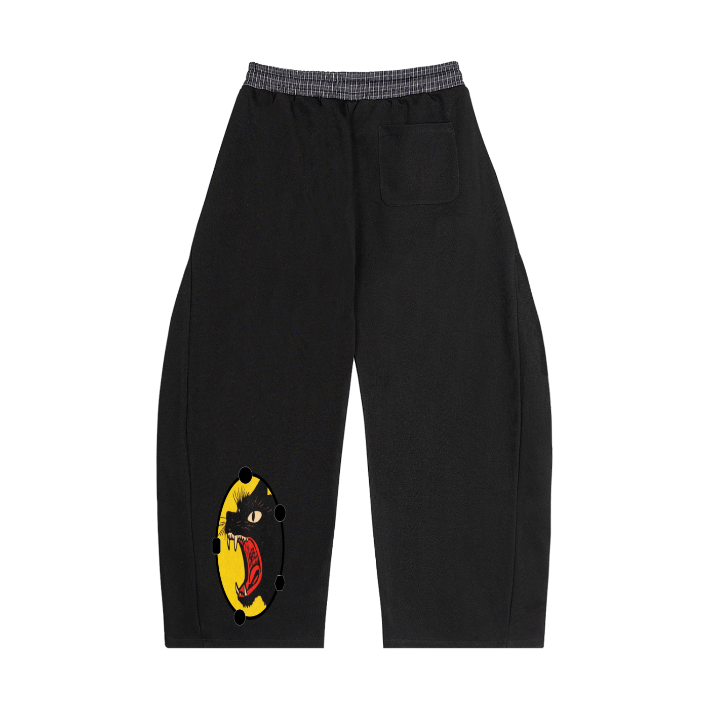 Plaid Waistband Barrel Sweatpants