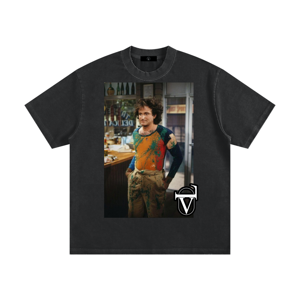 Heavyweight Vintage Washed Frayed T-Shirt