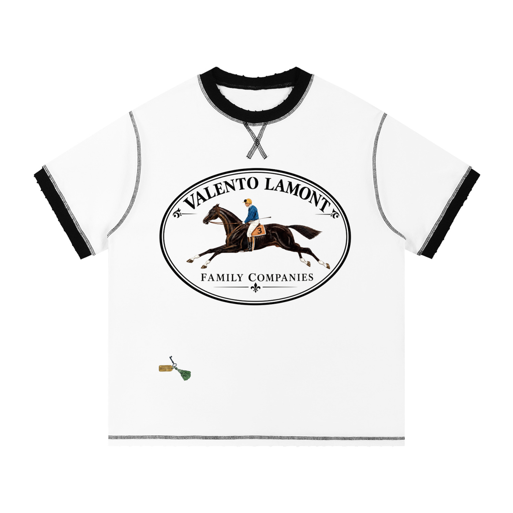 V Contrast-Stitched Ringer T-Shirt