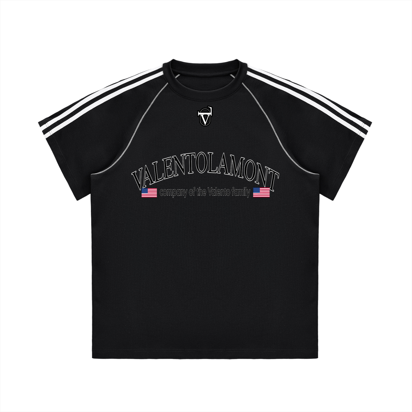 Striped Contrast Stitch T-Shirt
