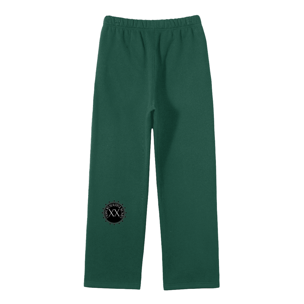 Unisex Solid Color Fleece Straight Leg Pants