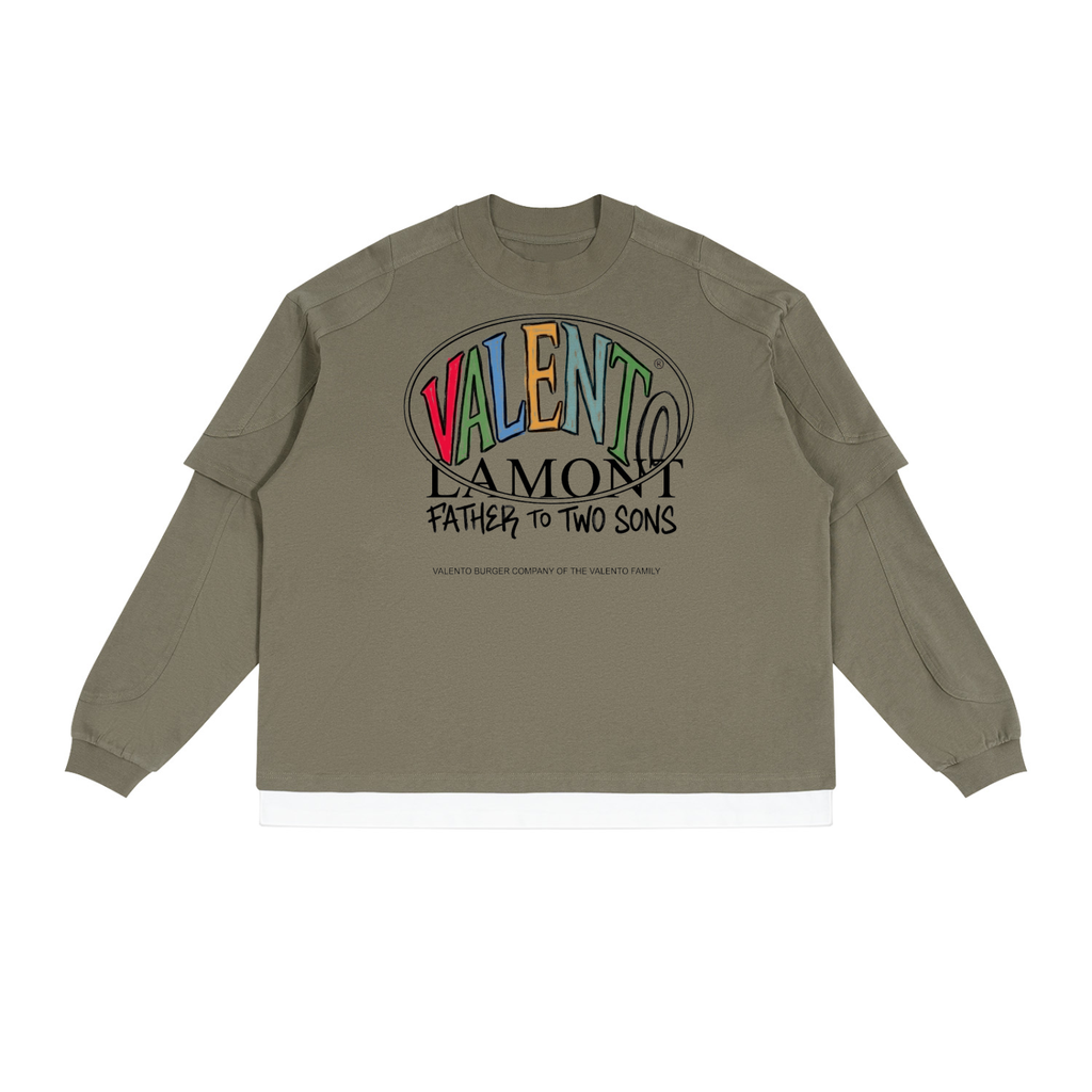 Unisex Paneled Layer Color Block T-Shirt
