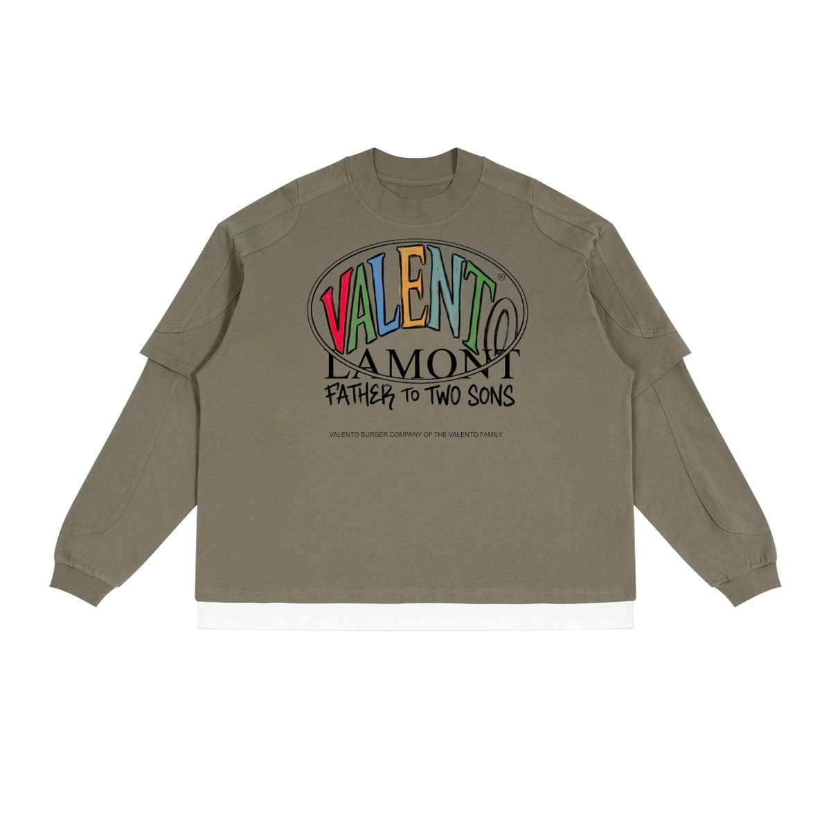 Unisex Paneled Layer Color Block T-Shirt