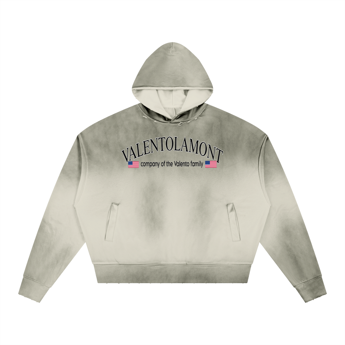 Unisex Sunfade Distressed Boxy Hoodie
