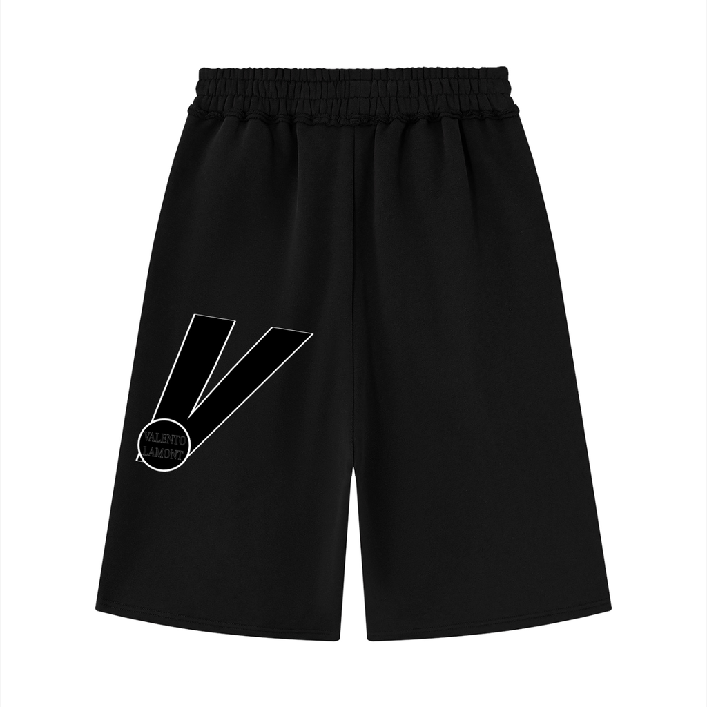 Unisex Raw Edge Fleece Shorts