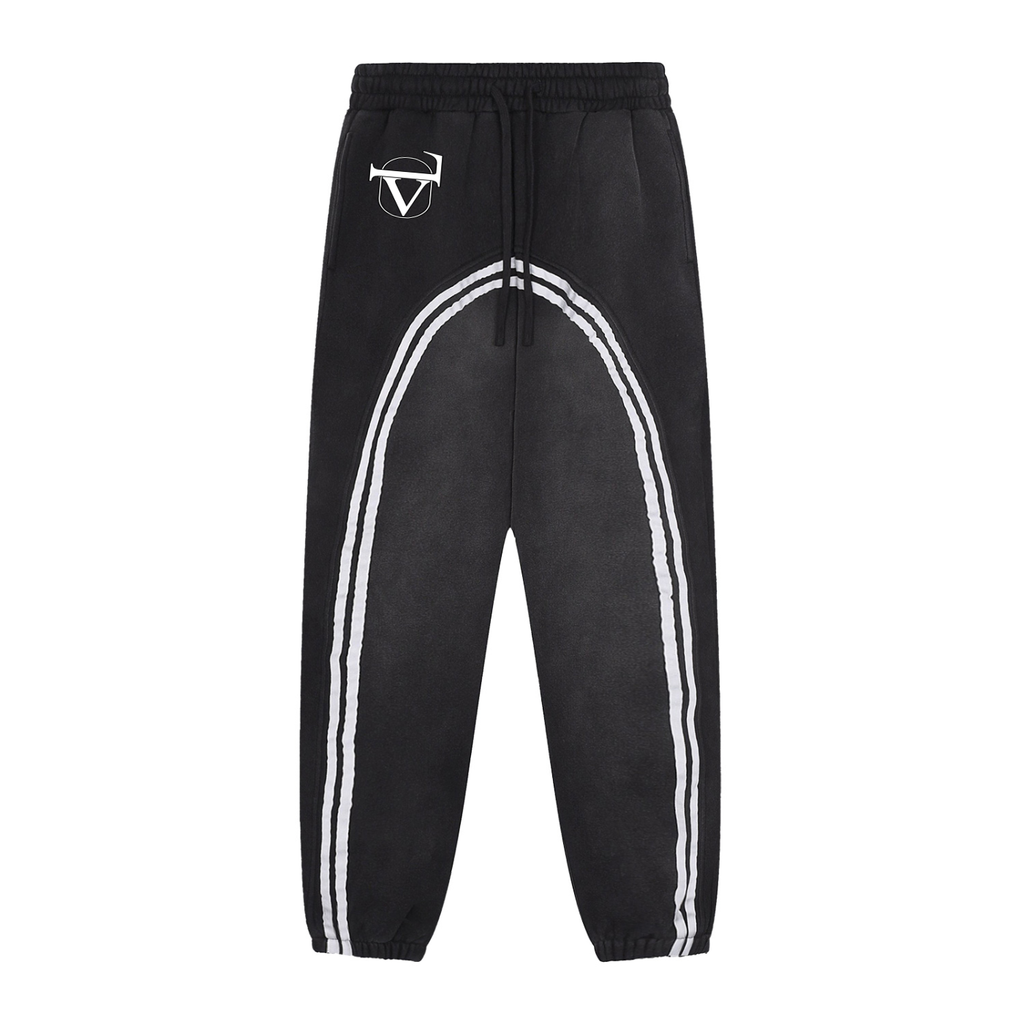 Sun Fade Contrast Tape Fleece Jogged Sweatpants