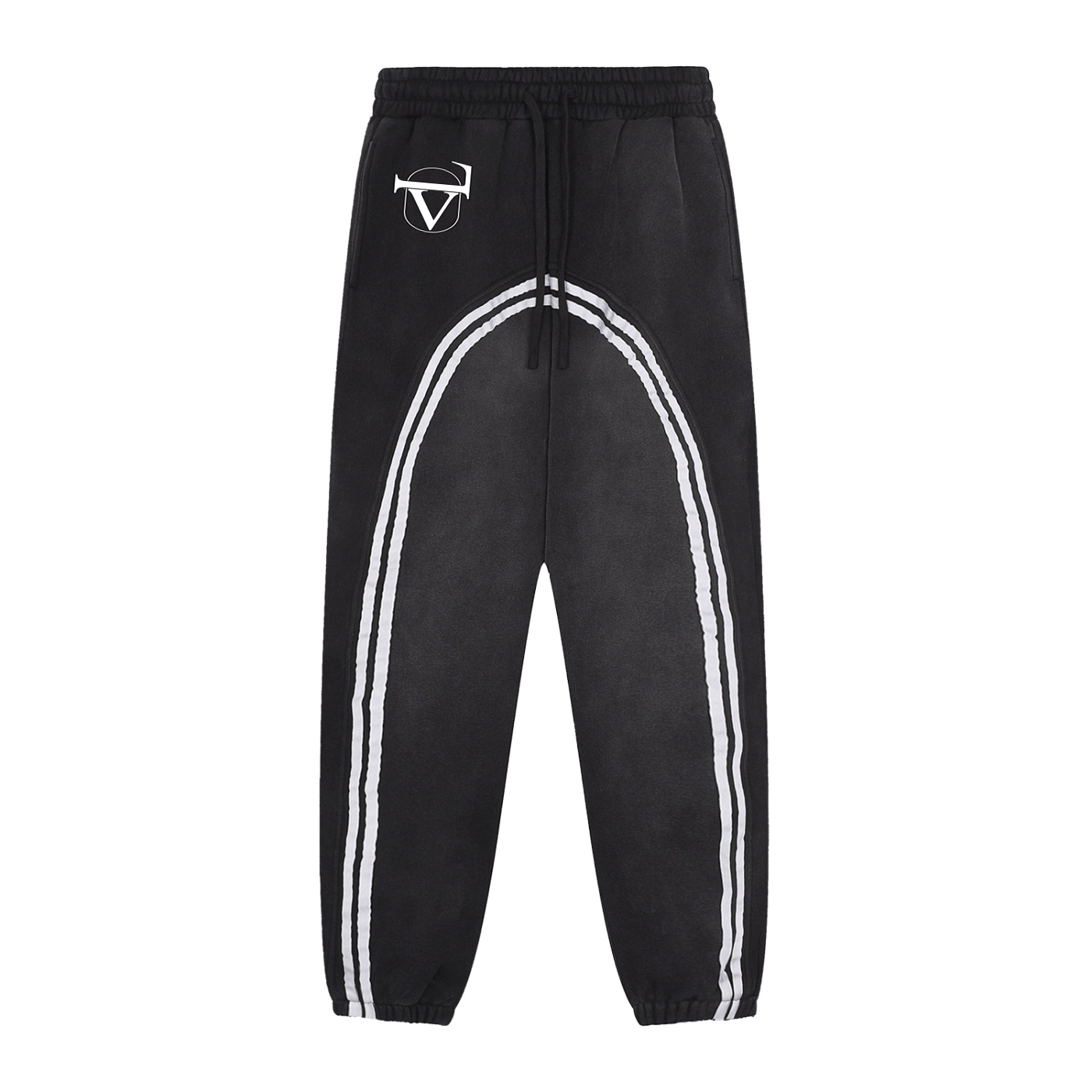 Sun Fade Contrast Tape Fleece Jogged Sweatpants
