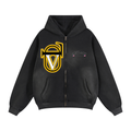 Sunfade Two-way Zipper Boxy Fleece Hoodie