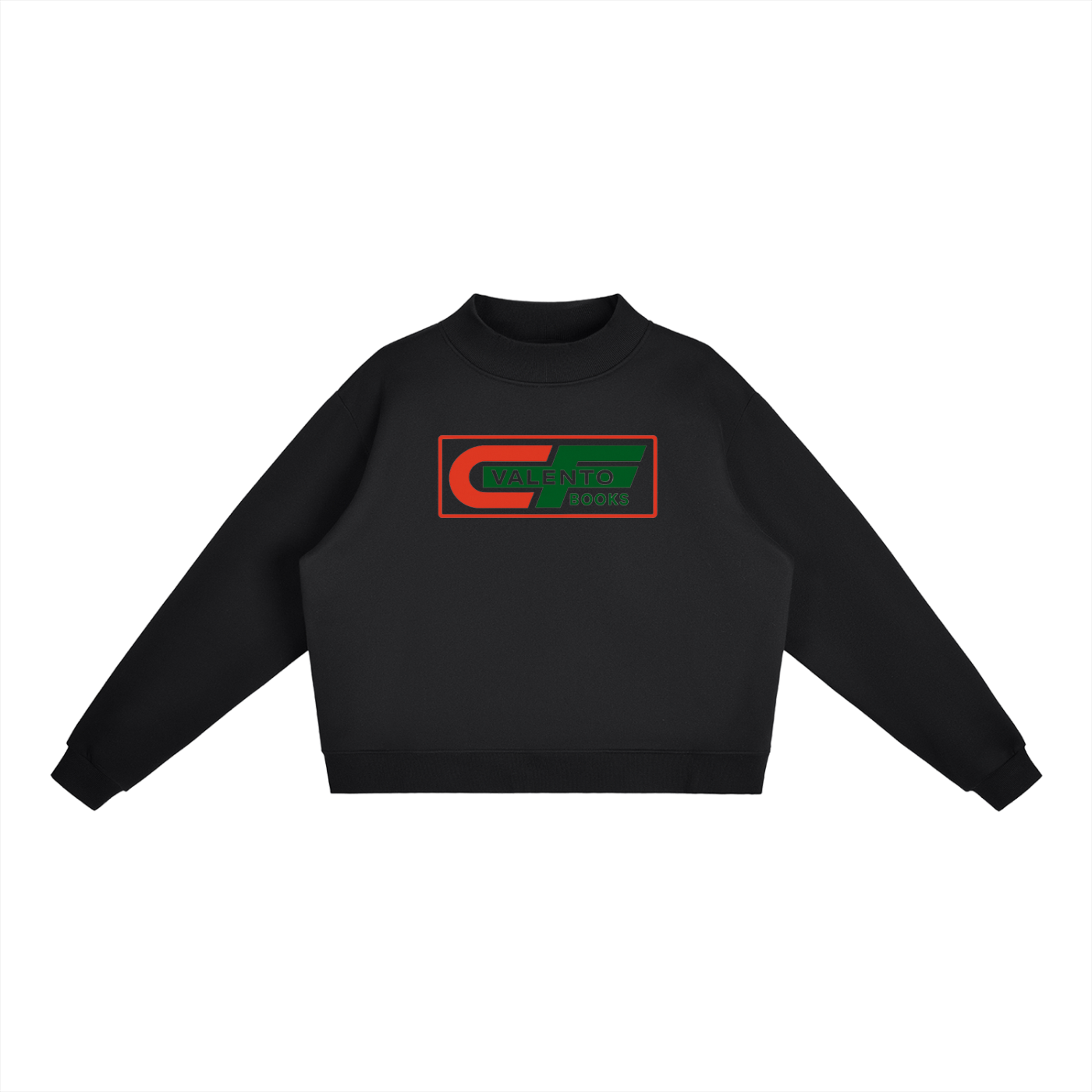 Essential Fleece Mock-Neck Crew Sweatshirt