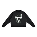Essential Fleece Mock-Neck Crew Sweatshirt