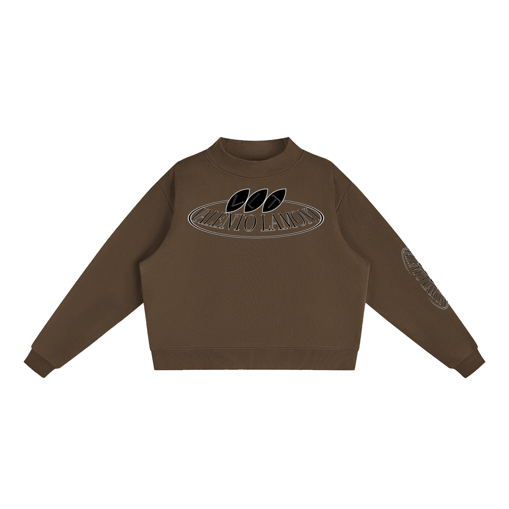 Essential Fleece Mock-Neck Crew Sweatshirt