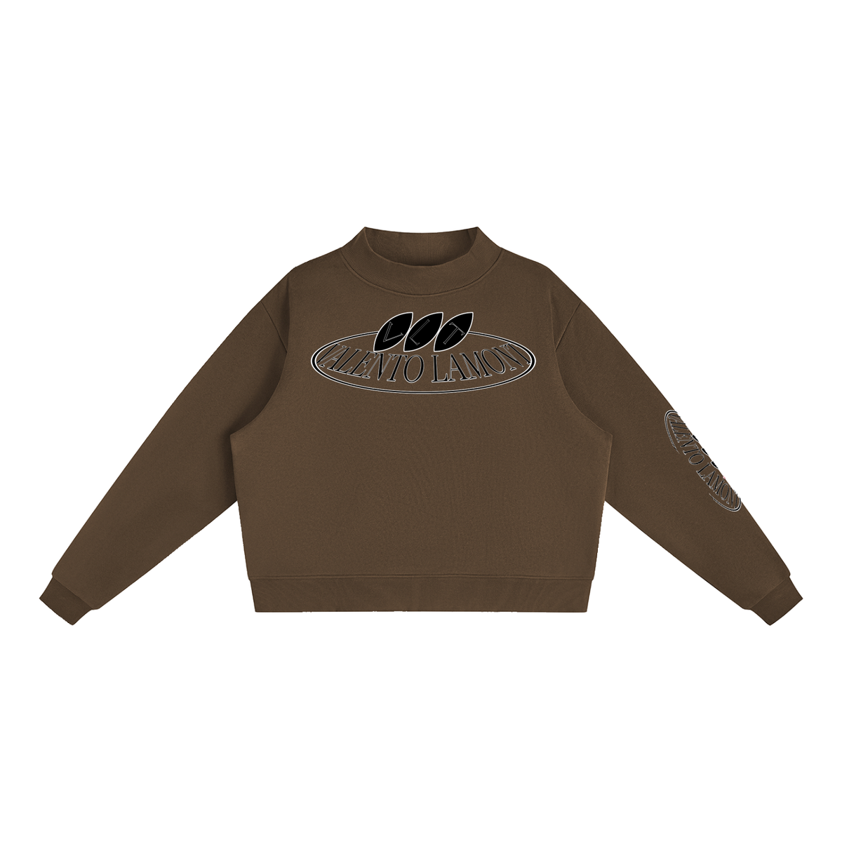 Essential Fleece Mock-Neck Crew Sweatshirt