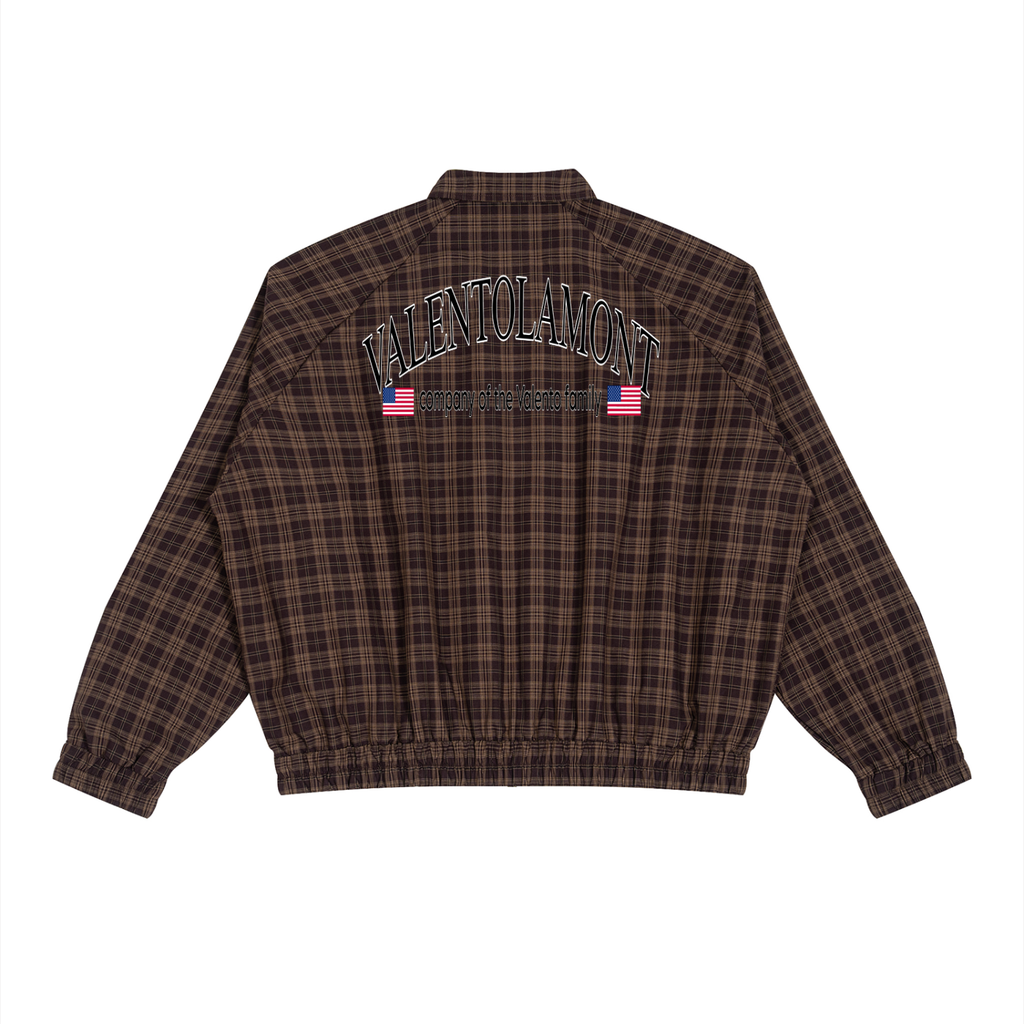 Unisex Plaid Full-Zip Track Jacket