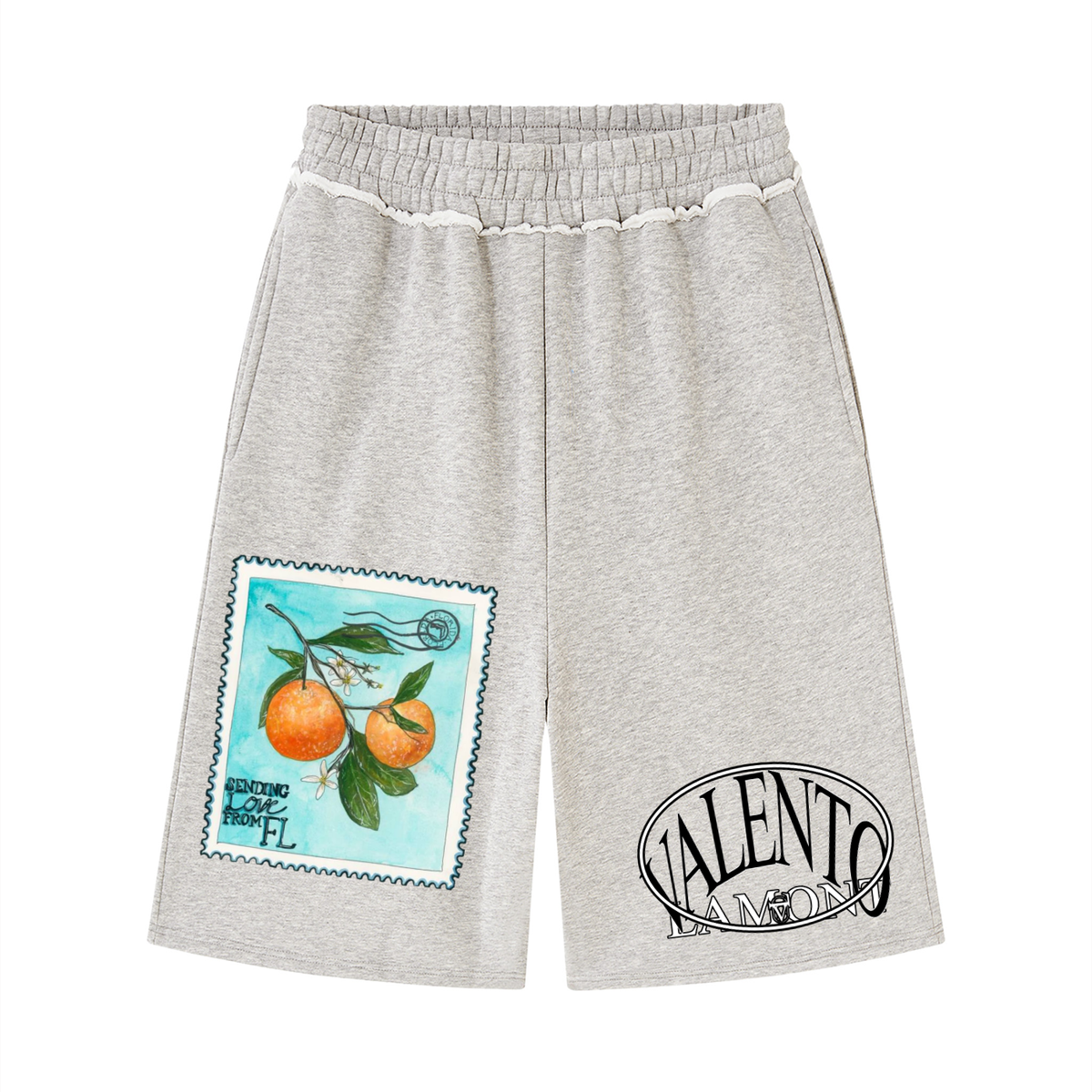 Unisex Raw Edge Fleece Shorts