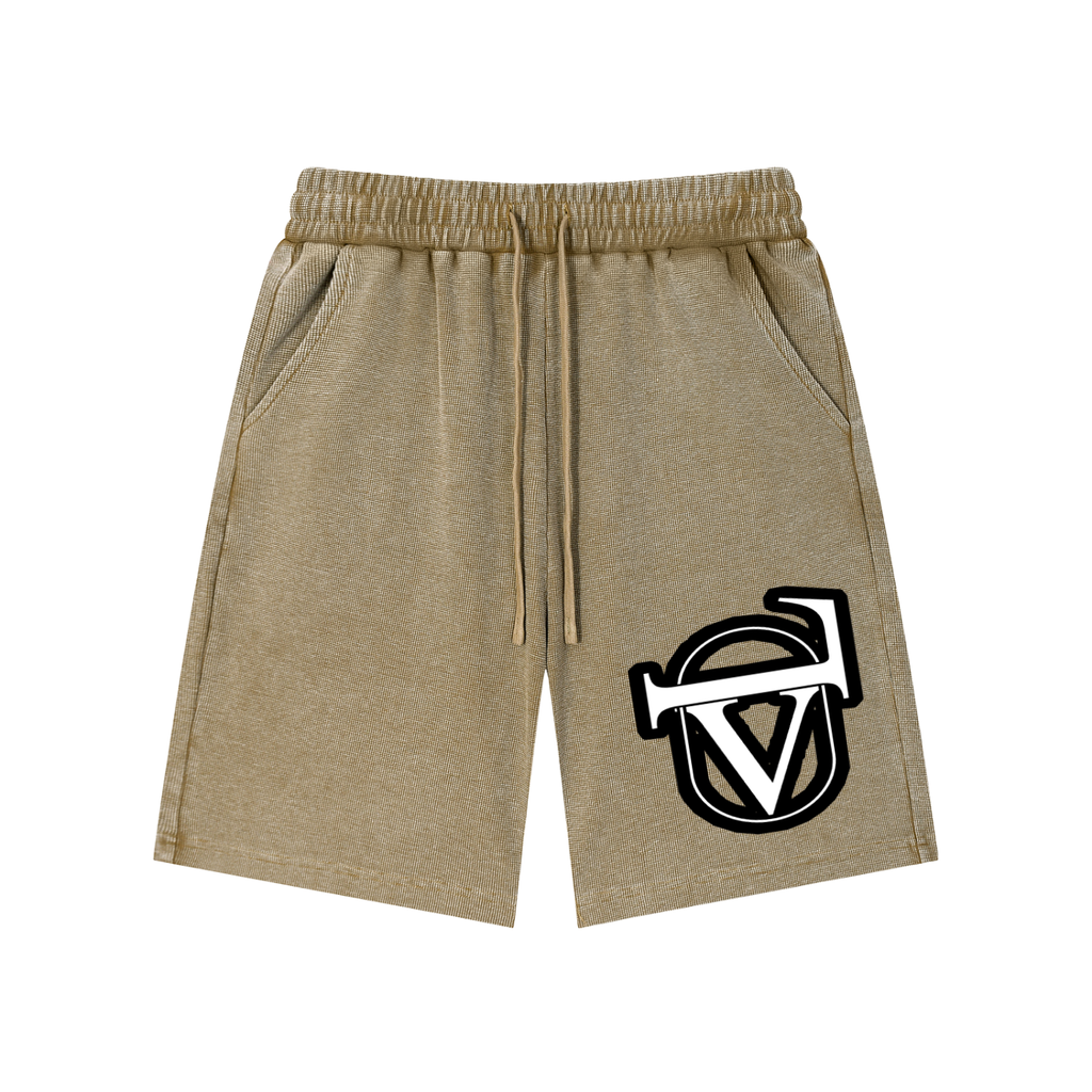 Mineral Wash Waffle Knit Shorts