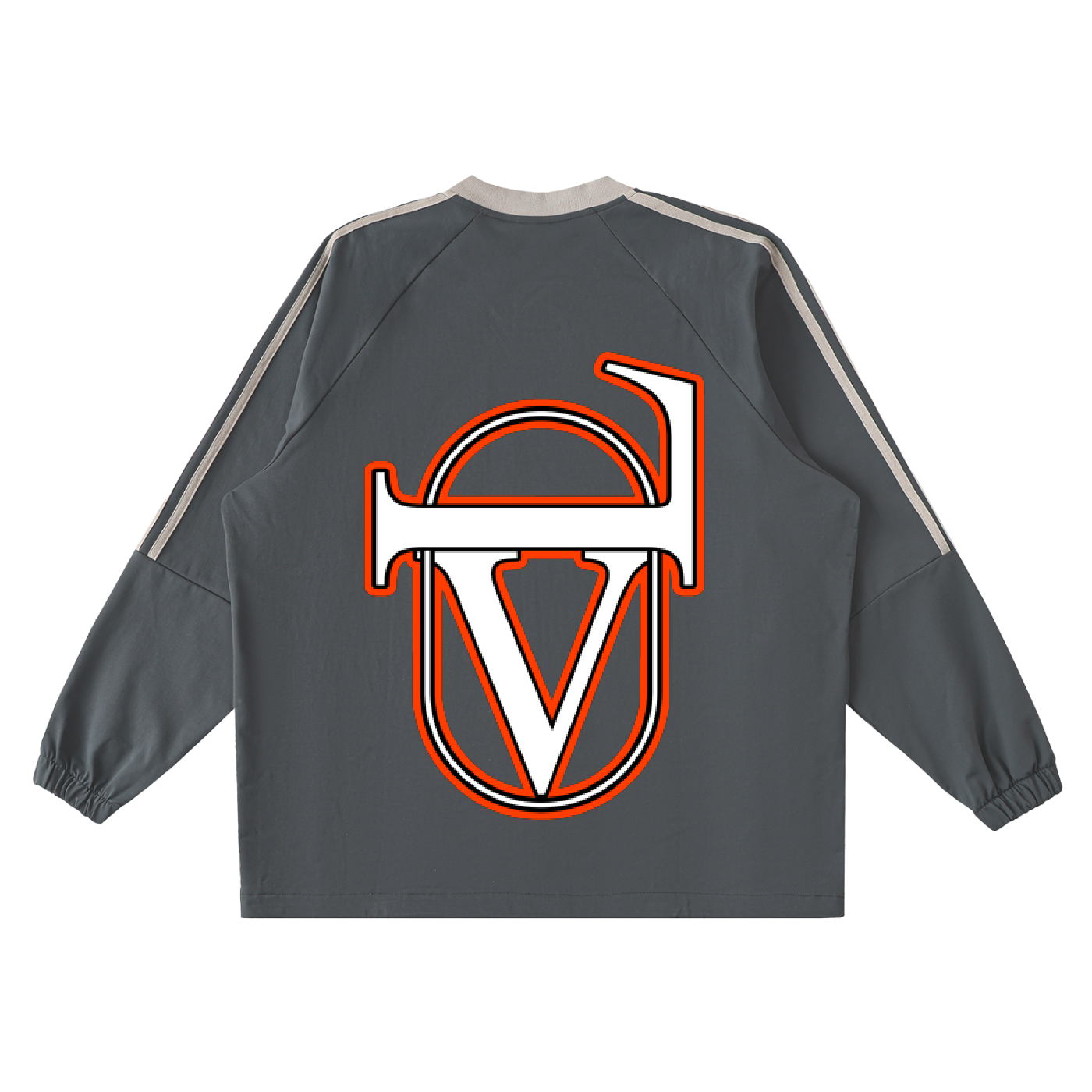 Color-Block V-Neck Long-Sleeve T-Shirt