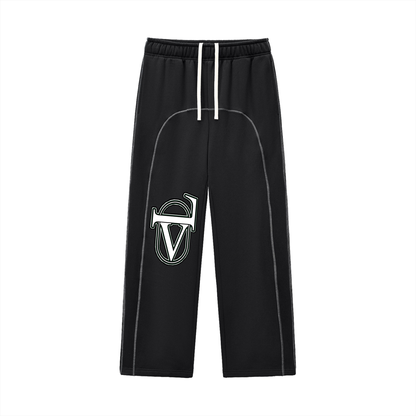 Contrast-Stitched Fleece Sweatpants