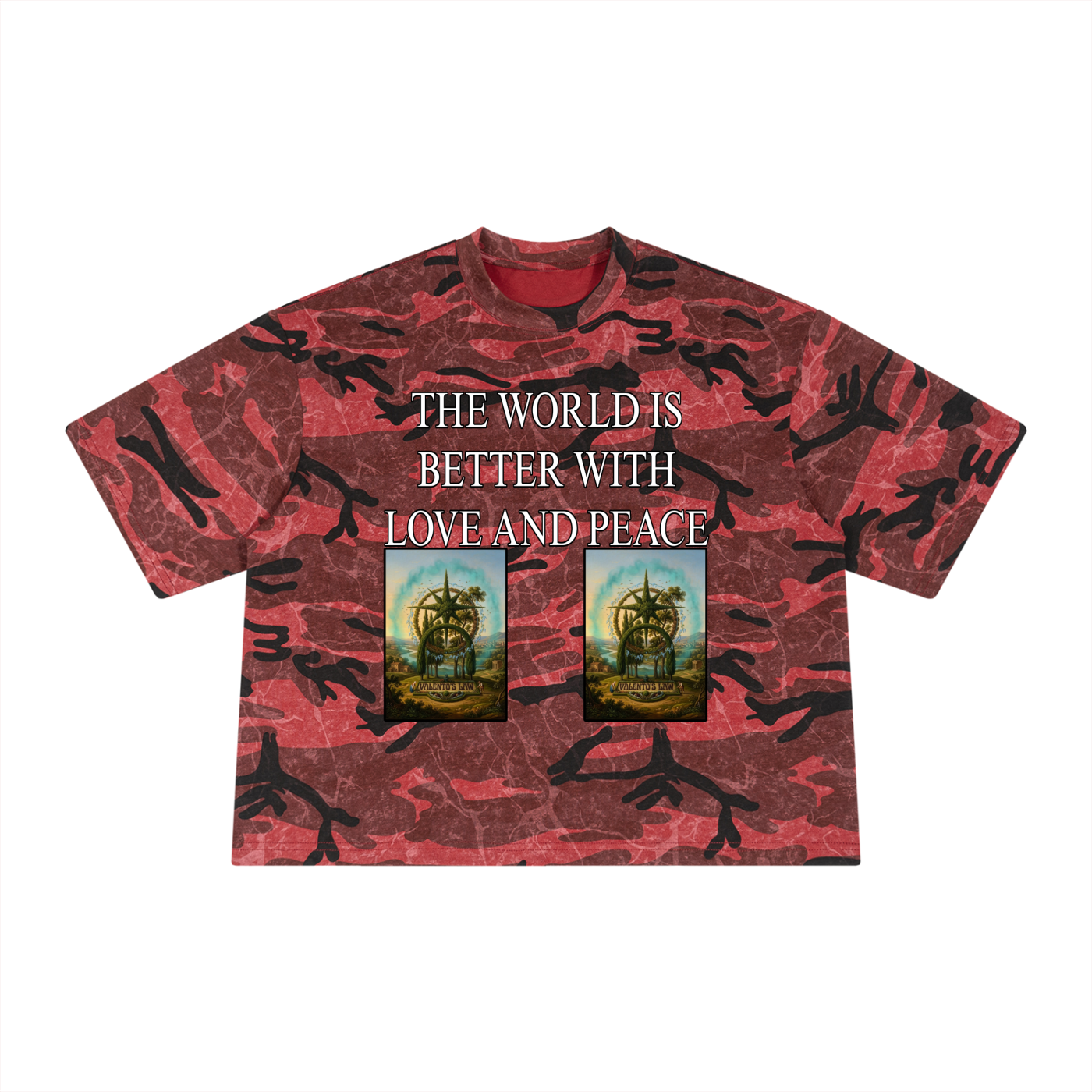 Unisex Boxy Camo Print T-Shirt