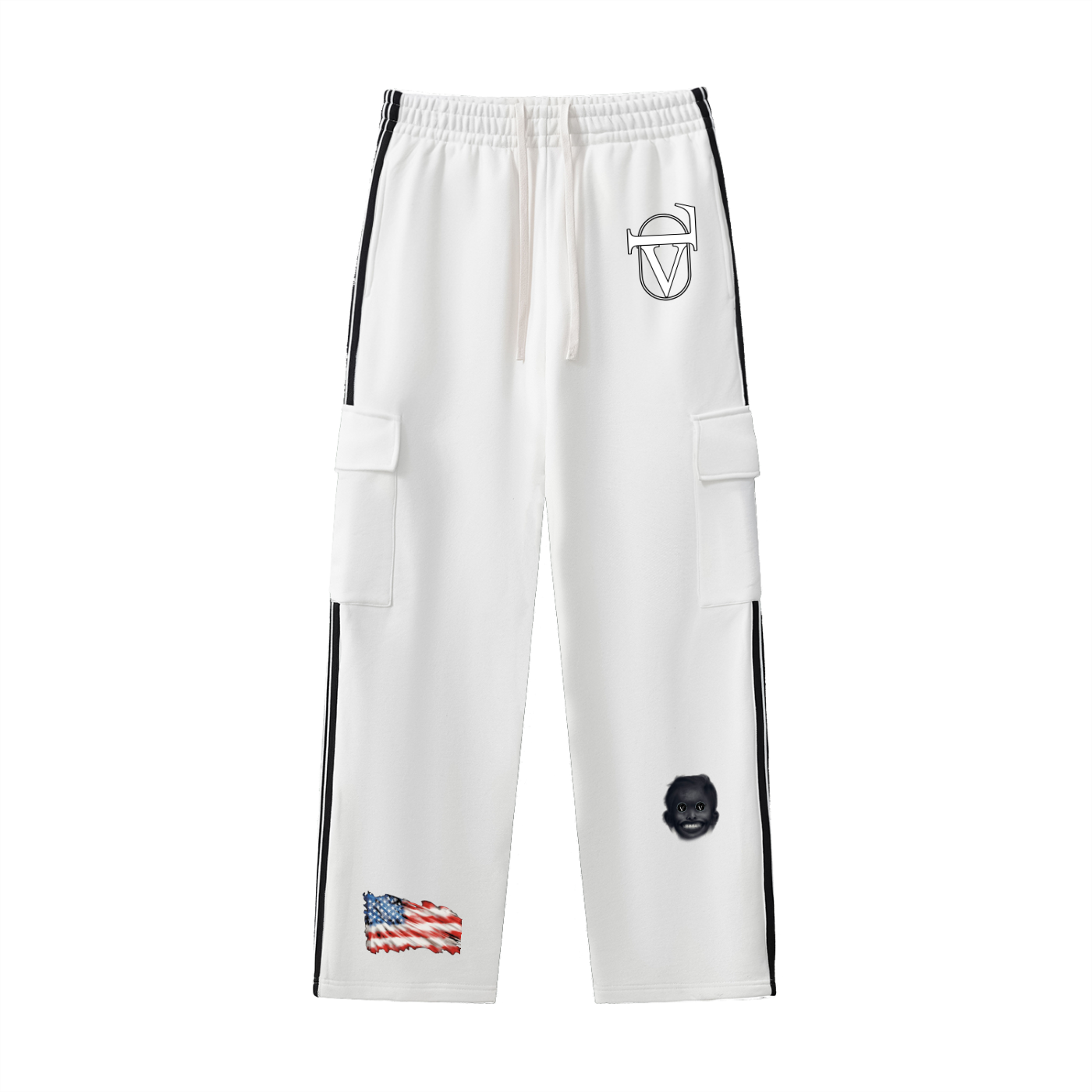 Side Stripe Straight-Leg Pants