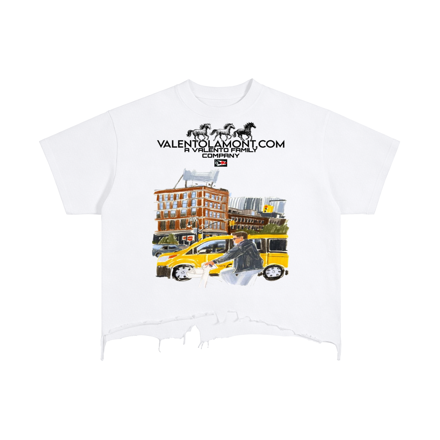 Vintage Wash Boxy Distressed Hem T-Shirt