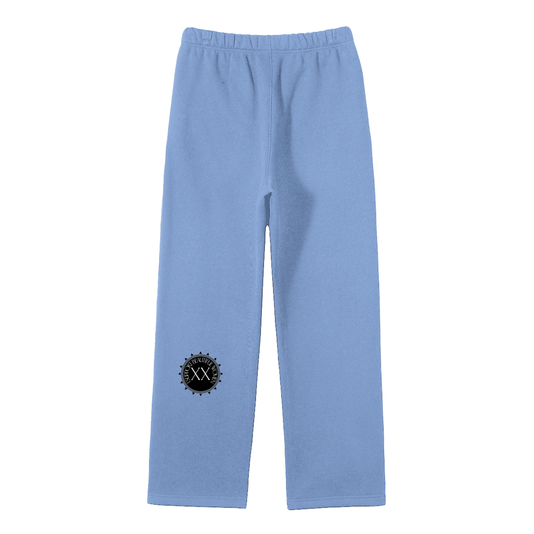 Unisex Solid Color Fleece Straight Leg Pants