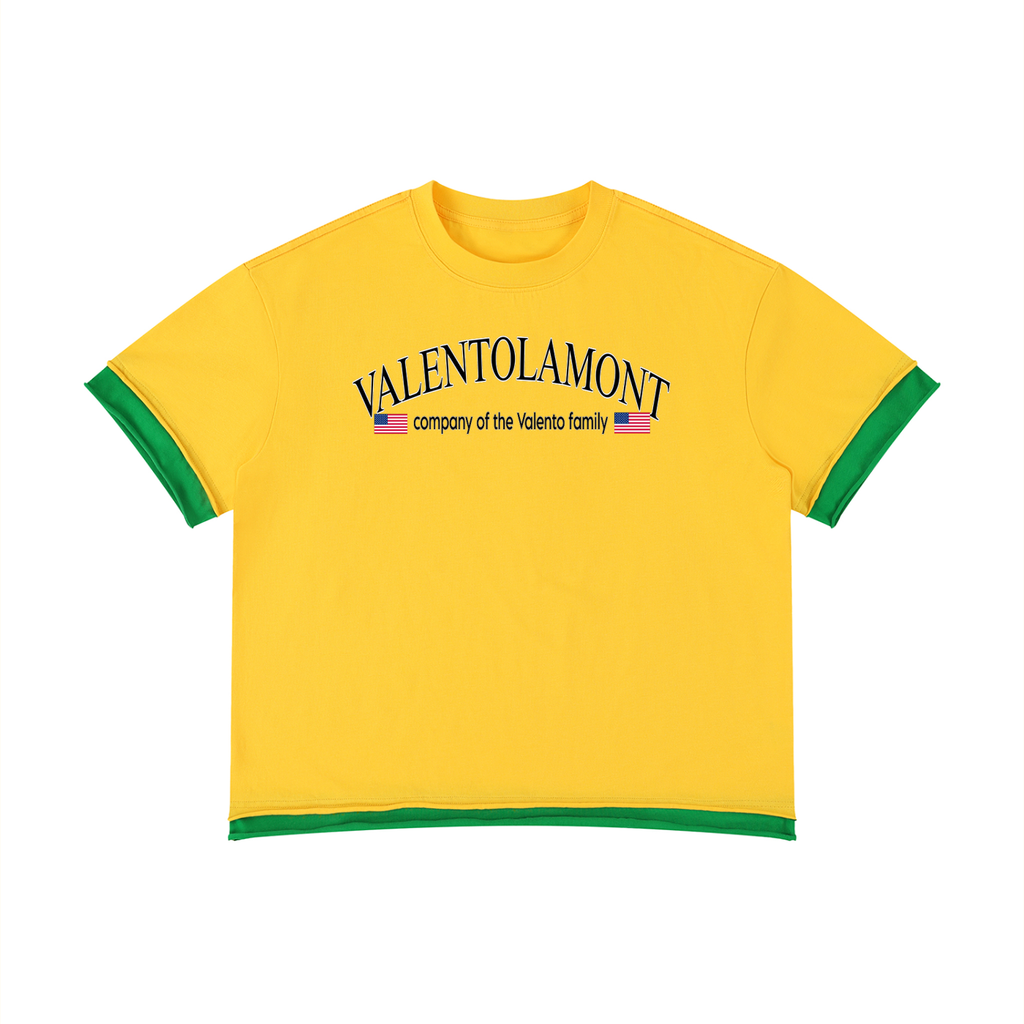 Unisex Boxy Color Block T-Shirt