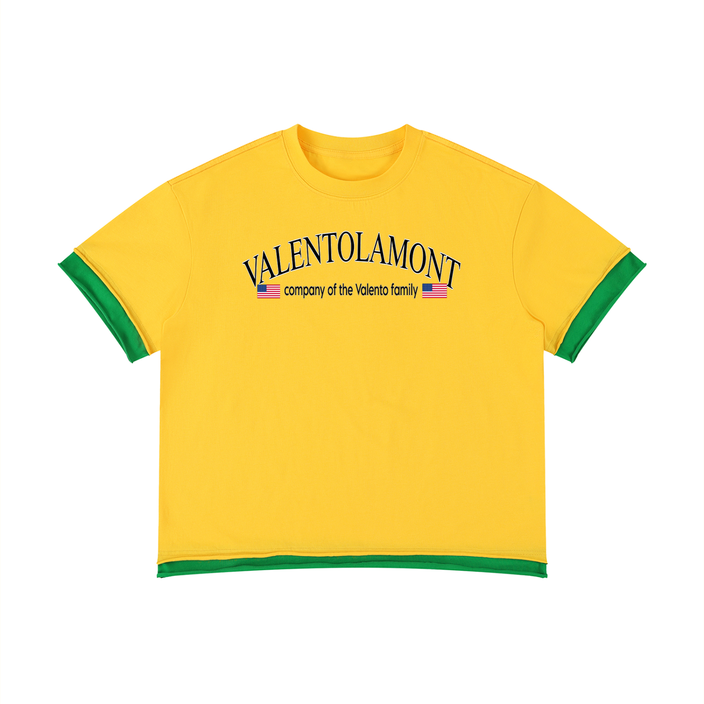 Unisex Boxy Color Block T-Shirt