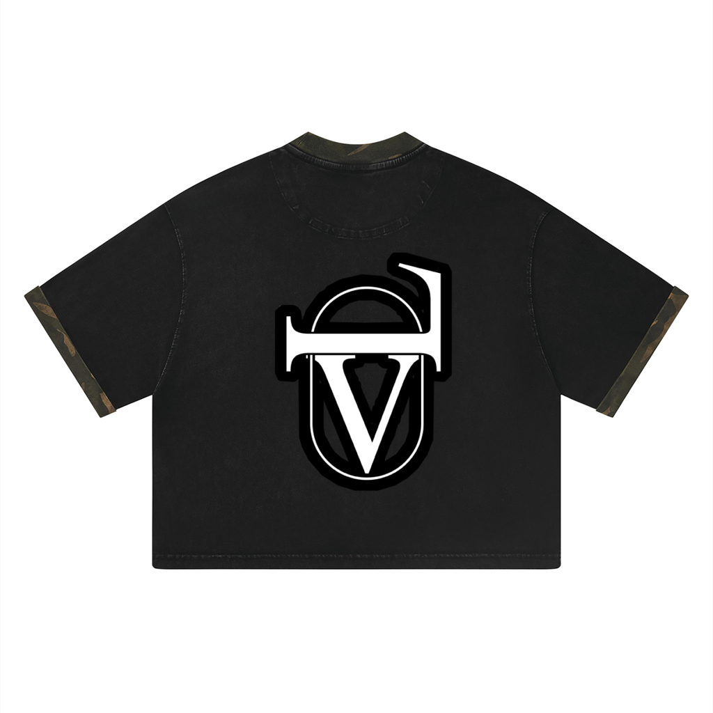 Unisex Mineral Washed Boxy Panel T-Shirt