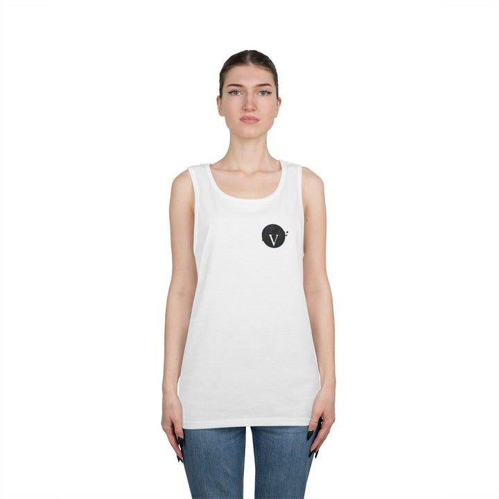 Unisex Heavy Cotton Tank Top with Minimalist Design, Casual Summer Wear, Everyday Essential, Gym Workout, Layering Piece