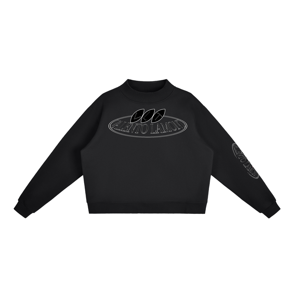 Essential Fleece Mock-Neck Crew Sweatshirt