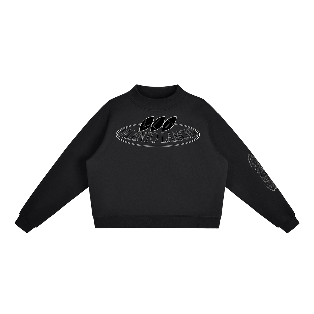 Essential Fleece Mock-Neck Crew Sweatshirt