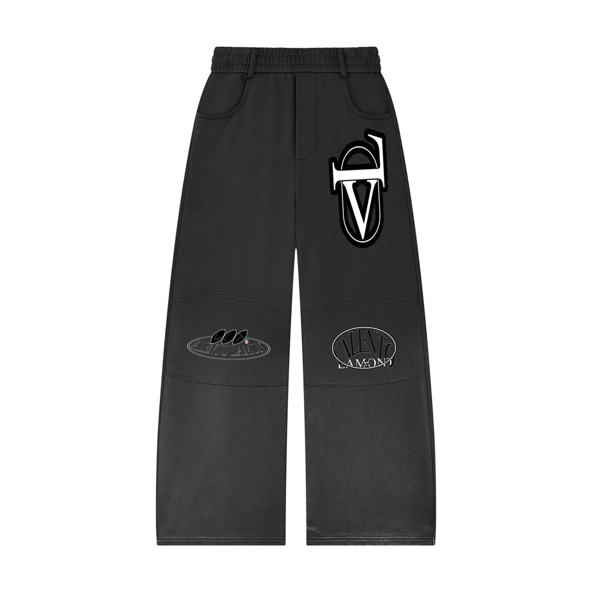Unisex Sunfade Paneled Barrel Leg Sweatpants