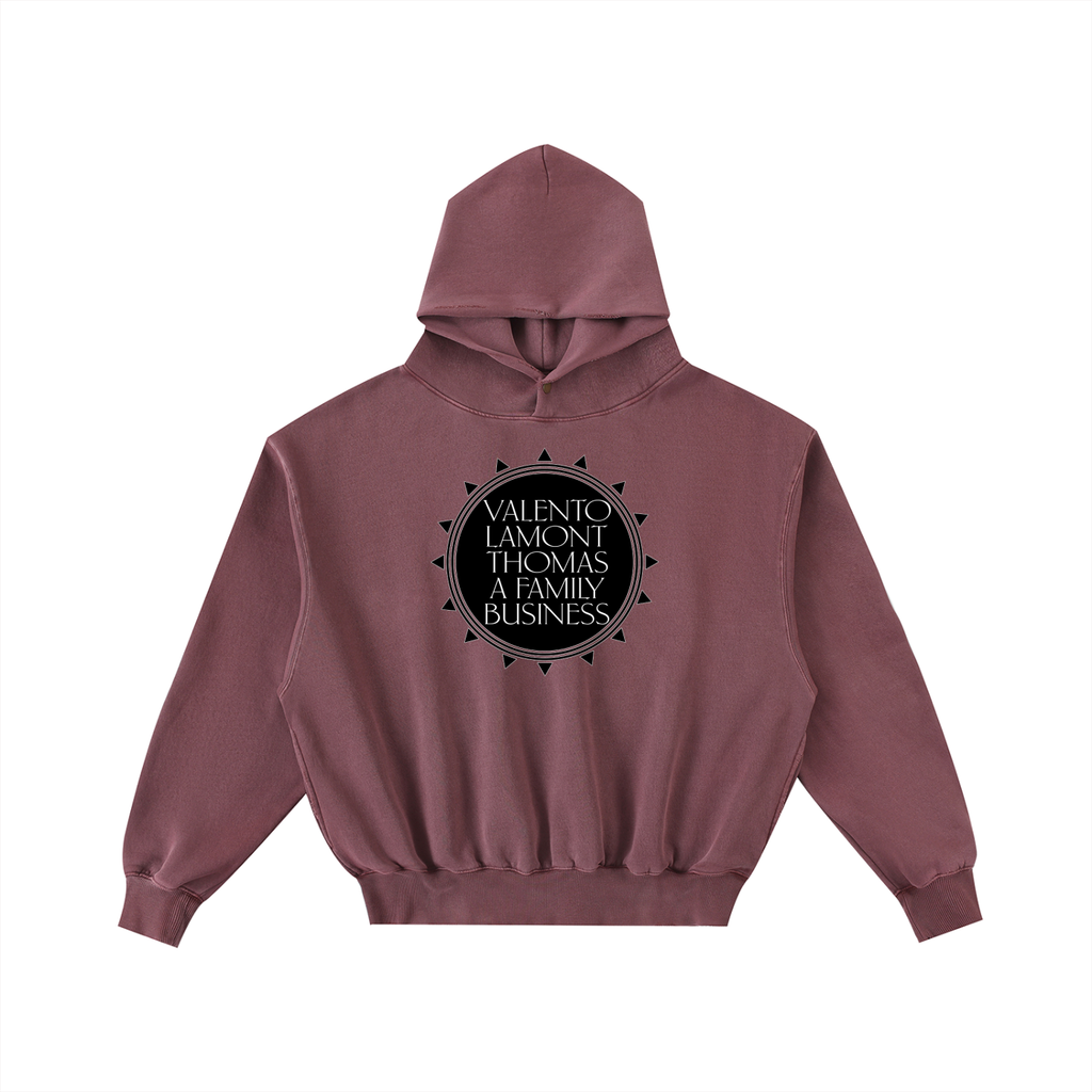 Frayed Enzyme Washed Fleece Hoodie