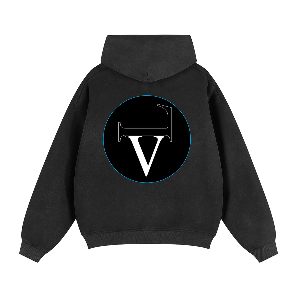 Sunfade Two-way Zipper Boxy Fleece Hoodie