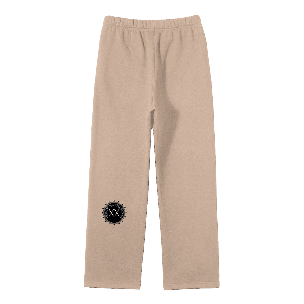 Unisex Solid Color Fleece Straight Leg Pants
