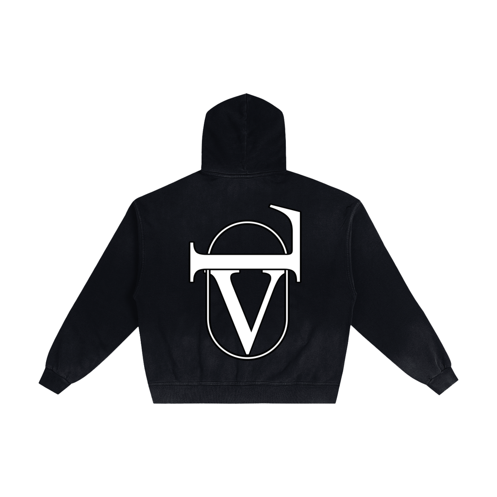 Hand-Frayed Sunfade Zip Hoodie