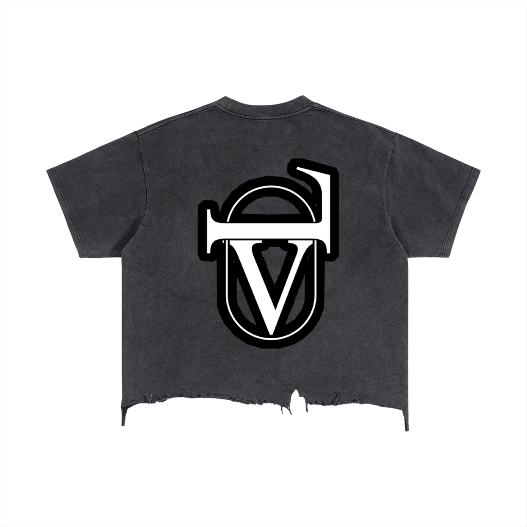 Vintage Wash Boxy Distressed Hem T-Shirt