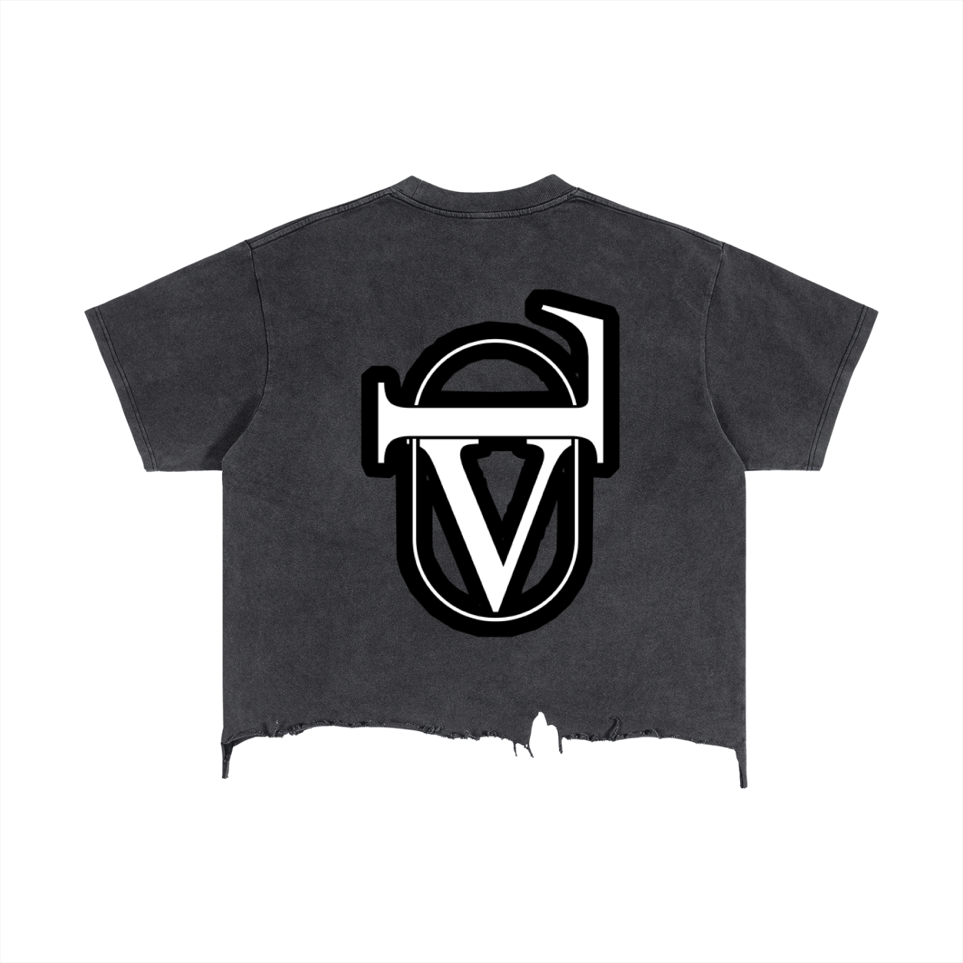 Vintage Wash Boxy Distressed Hem T-Shirt